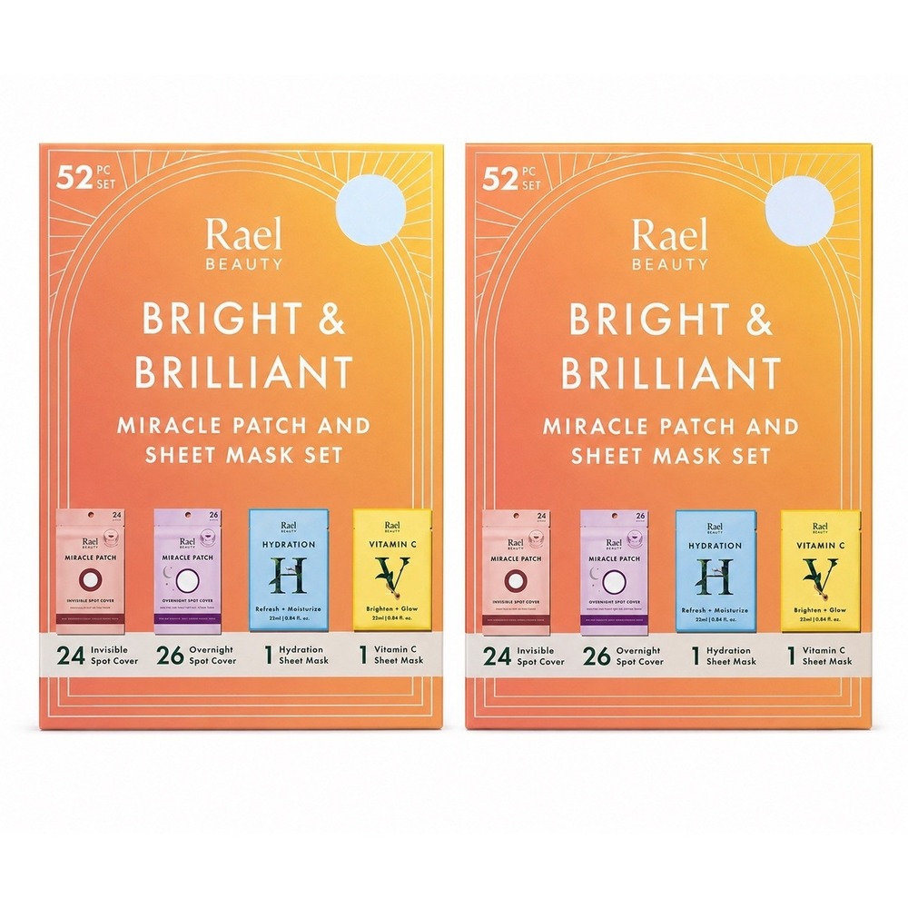 Rael Bright & Brilliant‎ Miracle Patch & Sheet Mask Set 52pc Each Box, Lot Of 2